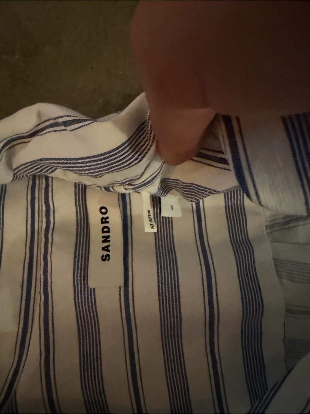 Sandro white and blue striped matching set - Picture 5 of 5